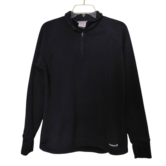 Black Quarter-Zip Active Wear Sweater Jacket Size L - Picture 1 of 7
